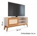 Rack Bancada Para Tv Até 55 Off White/Cedro Cayman 