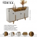 Balcão Buffet Tamisa C/ 4 Portas E Pé Madeira Maciça OffWhite/Naturale