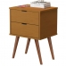 Mesa De Cabeceira 2 Gavetas Jb 1818 Nature - Jb Bechara