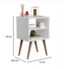 Mesa de Cabeceira Luxo Branco 1515 JB Bechara 